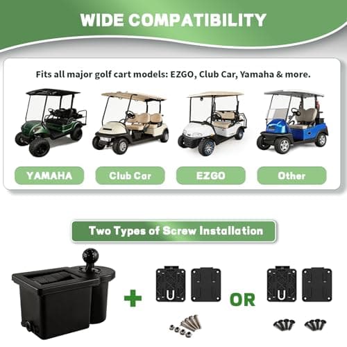 Golf Cart Ball Washer&Club Cleaner Kit, 2-in-1 Golf Ball Cleaner & Golf Club Cleaner, Detachable OEM Replacement for EZGO, Club Car, Yamaha Golf Cart Accessories | Fathers Day Gifts - Thumbnail 3