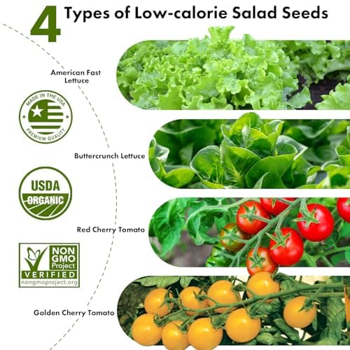 LYKO Low-Calorie Salad Seed Pods for AeroGarden, Ahopegarden, iDOO Hydroponics Growing System, 350 Seeds+ Including American Fast Lettuce, Buttercrunch Lettuce, Red Tomato, Golden Tomato (12-Pods) - Thumbnail 2