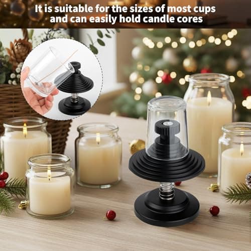 HOUSEASSIST Candle Wick Centering Tool, Adjustable Wick Holder for Candle Making - Keeps Wicks Straight & Centered, Fits Most Candle Jars with 1.57-3.94 Inch Diameter（No Wax Melting Pot） - Thumbnail 6