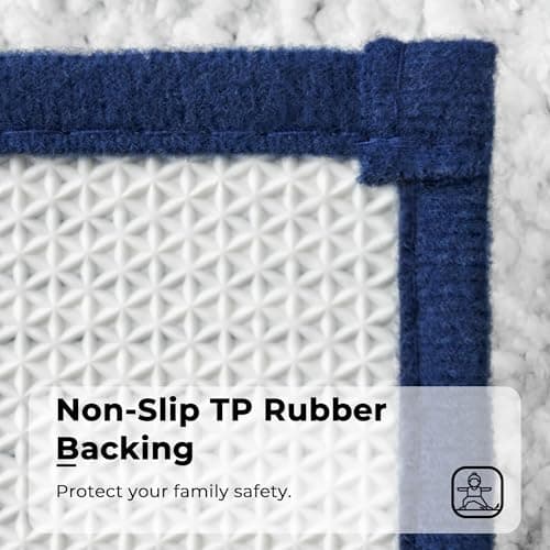 GRANNY SAYS Microfiber Bathroom Rugs Non Slip Washable, Water Absorbent Bathrooms Mats for Tub, Soft Bath Mats for Bathroom Floor & Shower, Bath Rug, 20" x 32", Navy Blue Bath Rugs - Thumbnail 6