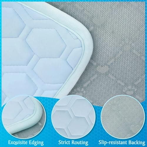 dgdgcool Dog Cooling Mat, Q-Max>0.5 Arc-Chills Washable Pet Cooling Pad for Dogs Cats, Non-Slip Foldable Cool Bed for Indoor Outdoor Car Crates - Thumbnail 5