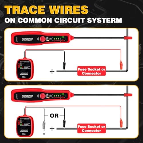 AWBLIN Wire Tracer Automotive Electrical Open & Short Finder Circuit Tester Wire Breaker Finder Fault Probe Cable Tracker Electrical DC 6-42V - Thumbnail 4