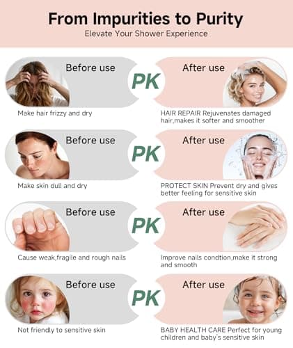 SunCleanse Filtered Shower Head with Handheld, 9-Spray Setting Detachable Showerhead with Filters, Shower Head for Hard Water - Filtered Chlorine, Improve Skin and Hair Texture, Black - Thumbnail 6