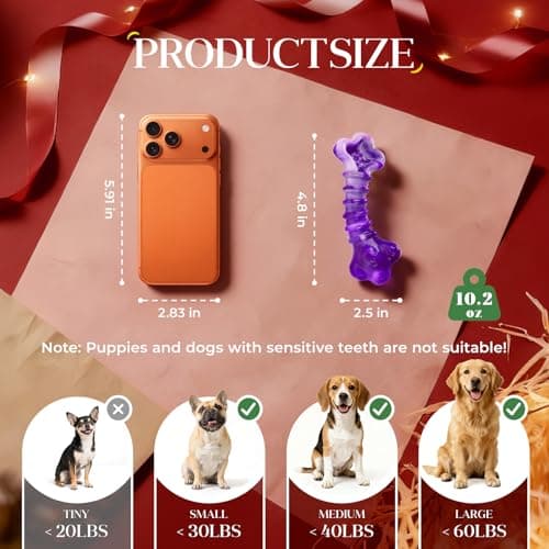 Kseroo Indestructible Dog Toys for Aggressive Chewers: 2-Pack Tough Chew Toy for Large Dogs, Heavy Duty Long-Lasting Dog Bones for Large Breed, Dog Toys to Keep Them Busy - Thumbnail 3