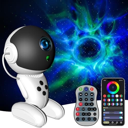 Astronaut Star Projector Galaxy Night Light, Space Projector with Remote and Timer, Starry Nebula Ceiling LED Lamp, Kids Room Decor Aesthetic, for Christmas, Birthdays, Valentine's Day - Image 1