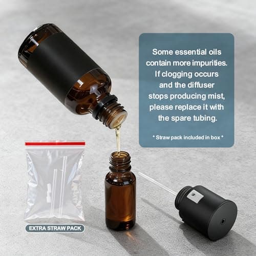 Waterless Diffuser for Essential Oil for Home and car, Sentiment Essential Oil Diffuser with Cold Air Technology, 2 Diffusion Modes, 4 Timer Settings (1/2/4/6H), Warm LED Light Rechargeable - Thumbnail 5