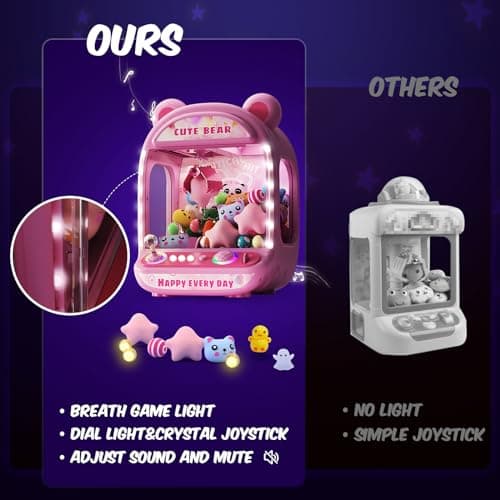 Skirfy Claws Machines for Kids,Unicorns Toys for Age 6+,Kids Games Mini Vending Machines with Squishys Toy Candy Dispenser,Claws Game Machine,Birthday for Girls Age 8-12 - Thumbnail 4