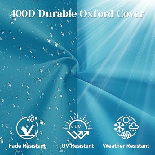 L’AGRATY Outdoor Chair Cushions for Patio Furniture：24" x 24" Deep Seat Cushions with Backrest for Couch Sofa Chair - Waterproof Fade-Resistant Patio Cushion (Set of 1,Bright Blue) - Thumbnail 3