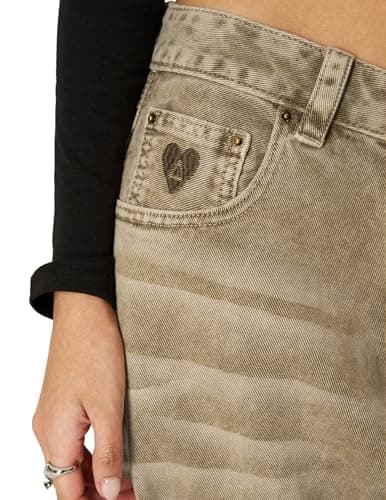 Aelfric Eden Barrel Jeans Retro Loose Jean Pant Casual Wide Leg Baggy Denim Pants Streetwear Brown 30 - Thumbnail 6