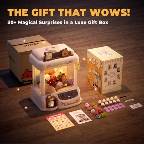 Claw Machine for Kids, Capybara Mini Machine for Age 3+, Toy Claw Machines with Plush and Squishy Prizes for Girls, Candy Grabber Dispenser Toy for Boys, Birthday Gifts for Kids Age 3 4 5 6 7 8 - Thumbnail 5