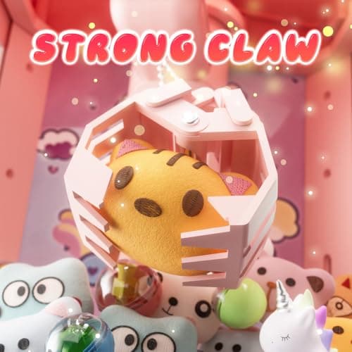 Skirfy Unicorns Claw Machine, Mini Vending Machine with Lights & Music, Adjustable Sound, Candy and Electronic Prize Dispenser, Includes 45 Toys, Candy and Birthday Gift for Kids Girls - Thumbnail 2