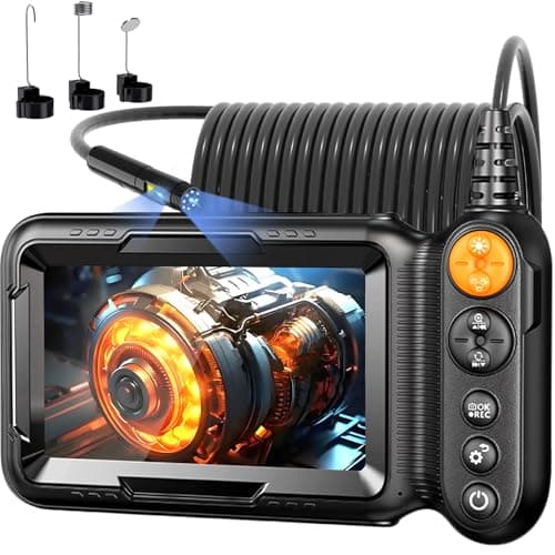 Daxiongmao Endoscope Camera with Light, Dual Lens 1080p HD Borescope, IP67 Waterproof Snake Camera – Ideal for Inspecting Walls, Vents, Automotive Engines, Pipes – A Great Tool Gift for Men (16.5ft) - Image 1