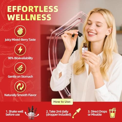 Cayenne Pepper Drops, 8-in-1 Complex - Elderberry, Turmeric Curcumin, Astragalus, Ginseng, Vitamin C & B12, Organic Liquid Supplement, Fast Absorbing Berry Flavor, 2 FL OZ – Daily Wellness Support - Thumbnail 5