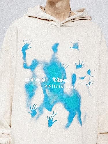 Aelfric Eden Graphic Hoodies Vintage Printed Hoodie Sweatshirt Casual Oversized Long Sleeve Streetwear Hooded Pullover - Thumbnail 6