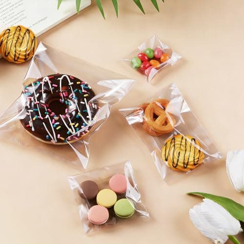 200 Pcs Self Adhesive Cookie Bags, 3 x 4 Inches Self Sealing Cellophane Bags, Clear Resealable Cellophane Bag for Packaging, Cookies, Gifts, Candy, Food - Thumbnail 6