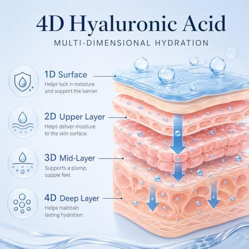 5% Hyaluronic Acid Serum for Face, 4D Multi-Layer Hydration, Ultra Hydrating Anti-Aging Serum, Moisturizer for Dry & Sensitive Skin, Pre-Makeup Skincare, Single-Use Ampoule 0.05fl oz x 30e - Thumbnail 4
