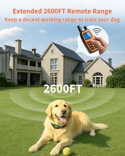 BarKar Dog Shock Collar with 4 Training Modes, IPX7 Waterproof Dog Training Collar with IPX4 Remote, 2600FT Electric Collar with Beep, Shock, Vibration & Shock Boost for All Breeds - Thumbnail 3