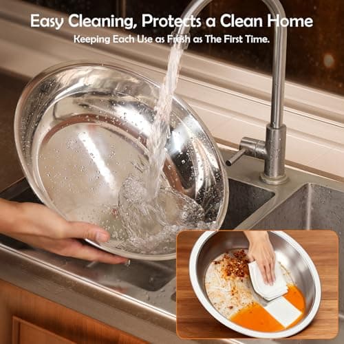 ALSO GO Round Chafing Dishes for Buffet with 4 Serving Tongs, 4 Pack 6QT Chafing Dishes Buffet Set, Golden Stainless Steel Catering Food Warmer for for Party, Gathering,Wedding - Thumbnail 5