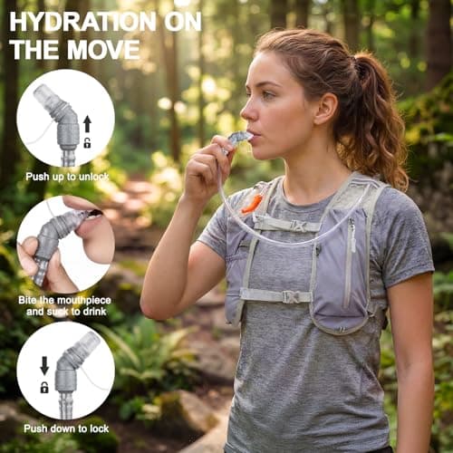 KUYOU Running Vest for Women & Men, Lightweight Hydration Backpack with 2L Water Bladder, Water Backpack for Trail Running, Hiking, Cycling & Marathon - Thumbnail 5