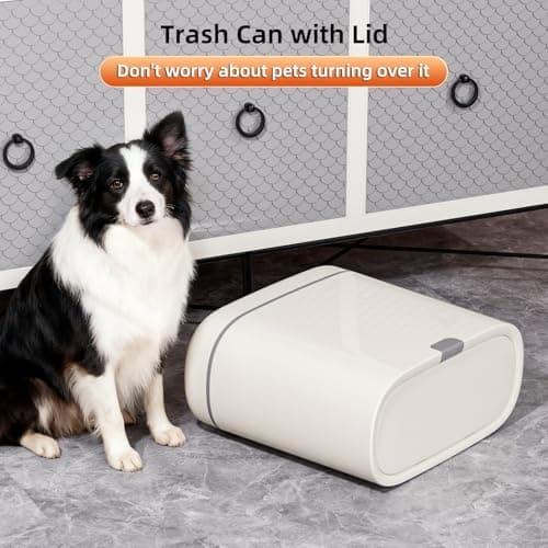 LavStow Bathroom Trash Can with Lid, 2.6 Gallon Slim Garbage Can with Inner Bucket, Press Top Bin, Plastic Narrow Wastebasket for Kitchen, Home, Office, Bedroom, Living Room - Thumbnail 6