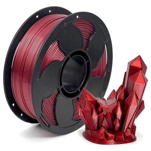 Metal Wine Red PETG Filament 1.75mm High Intensity 3D Printer Filament, 1kg (2.2lbs) Spool Toughness Enhanced Metallic PETG 3D Printing Filament Beginner Friendly - Image 1