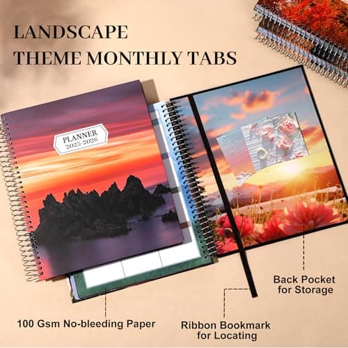 CAGIE 15 Month Planner Oct 2025-Dec 2026 Hourly Daily 2025-2026 Weekly Monthly Planners for Women 25-26 Day Hardcover Calendar Agenda with Stickers, 8.5 x 11 - Thumbnail 3