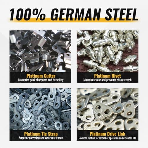 3 Pack 18 Inch Semi-Chisel Chainsaw Chain, .325" Pitch .063" Gauge 68 Drive Links Replacement Saw Chain Fit for STIHL Husqvarna Craftsman - Thumbnail 5
