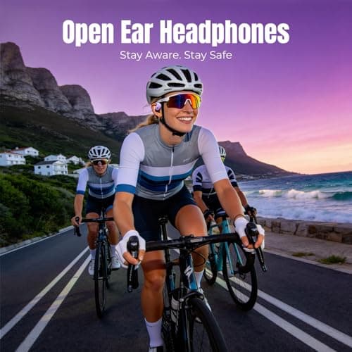 Xmenha 2 in 1 Small Mini Portable Bluetooth Speaker and Open Ear Over the Ear Buds Kids Earbuds Purple Air Bone Conduction Headphones Wireless Bluetooth for Outdoor Sports Kids - Thumbnail 3