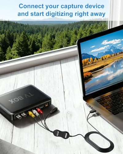 UCEC VHS to Digital Converter Kit, VCR to Digital Converter, RCA to USB Video Capture Device, USB 2.0 Video Capture Card Device for Mac Windows - Thumbnail 6