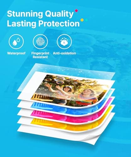 Liene Pearl N200 Pro Portable AI Photo Printer, Instant Mini Picture Printer for iPhone Smartphone, Thermal Dye Sublimation, Bluetooth Sticker Maker 50 Sheets 2x3 Adhesive Paper & 5 Cartridges, Gold - Thumbnail 6