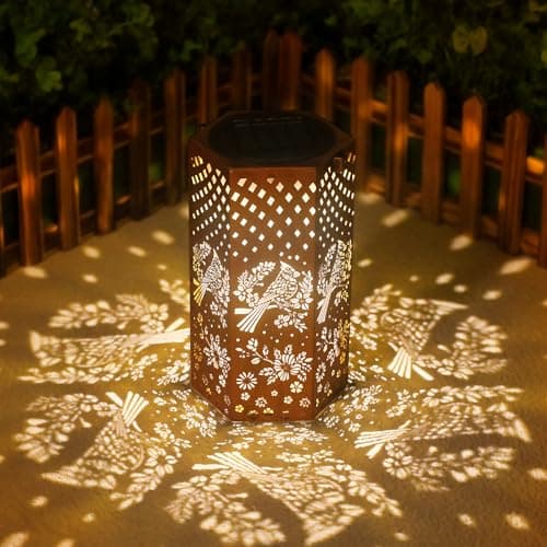 Mothers Day Gifts for Mom Grandma - Birthday Gifts for Women, Cardinal Bird Solar Lanterns Outdoor Waterproof - Solar Lights Outdoor Hanging Garden Decor for Outside - Thumbnail 4