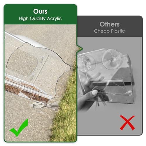 ACEROMT Clear Window Bird Feeder with 4 Extra-Strong Suction Cups, Built-in Water Trough and Drainage Holes, Large View Transparent Bird House for Outside, Unique Bird Watching Gift for Mom Parents - Thumbnail 4