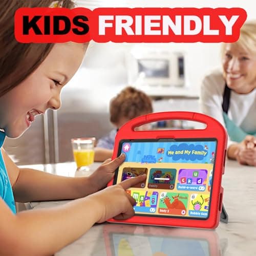 YIHE Kids Case for iPad A16 11th Generation (11" 2025) & 10th Gen (10.9" 2022) | Shockproof Tablet Cover with Built-in Screen Protector & Pencil Holder for iPad 10.9/11 Inch, Red Black - Thumbnail 6