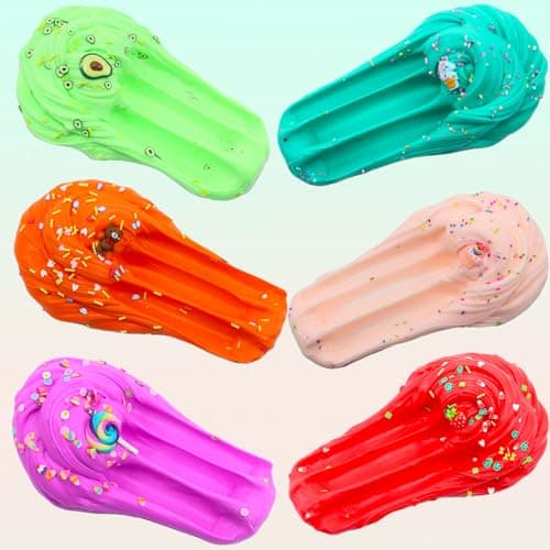 Elover ICE Cream Slime Kit for Girls and Boys Fluffy DIY Slime Toys Gifts Ages 6-10 to Make Ice Cream Slimes Kids Girl Toys 8-10 Years Old - Thumbnail 3