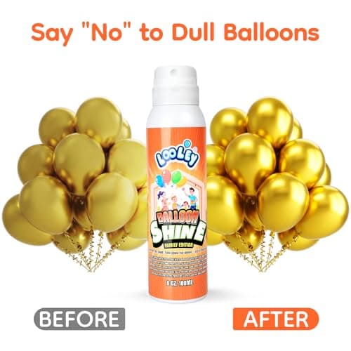 LOOLEY Child-Lock Balloon Shine Spray, 6 fl.oz Long-Lasting High Gloss Spray for Latex Balloons, No-Wipe, Waterproof and Fragrance-Free Formula, Perfect for Outdoor Balloon Party and Event Decor - Thumbnail 2