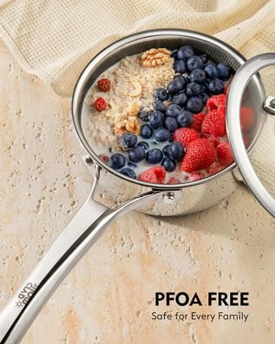 SNOWCLAD Pots and Pans Set Non Stick | Stainless Steel Kitchen Cookware - Thumbnail 3