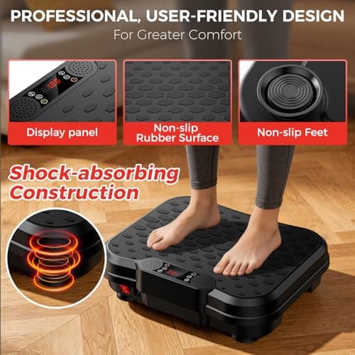 NXSCI Vibration Plate Exercise Machine,Vibrating Platform for Lymphatic Drainage with 250 Speeds,500 lbs Weight Capacity,Vibrated Plates for Weight Loss,Full Body Workout Equipment for Fitness at Home - Thumbnail 4