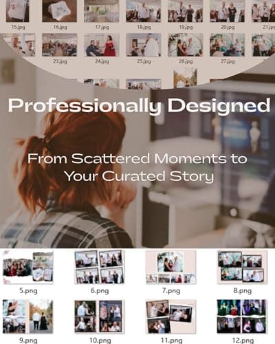 Custom Photo Book | 8x11" Hardcover Layflat with Glossy Waterproof Pages | 24 Premium Pages Holds 30-50 Photos (Up to 70 with Creative Layouts) | Wedding Album, Baby Memory Book, Scrapbook - Thumbnail 6