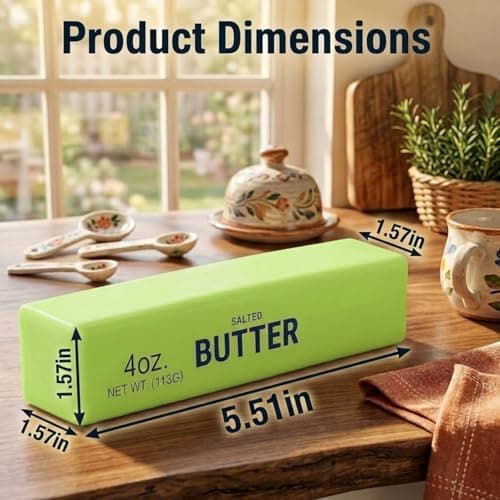 Butter Squishy Slow Rising Stress Relief Tool,New 2026 Squeeze Ball Realistic Butter Stick Soft Squeeze Tool,Portable Squishy for Adults Anxiety & Stress Relief, Sensory Gifts for Office(Green) - Thumbnail 6