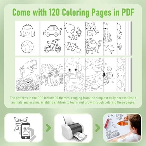 JUPITEARTH 24 Colors Tempera Paint Sticks with 120 PDF Coloring Pages and 30 Stickers, Quick Drying, Smooth, Non-Toxic and Washable Paint Sticks for Kids Drawing on Pumpkin, Wood, Rock, Glass - Thumbnail 6