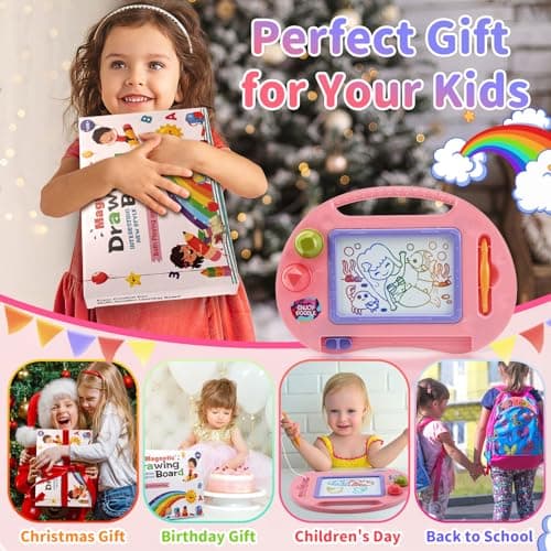 BABLOCVID Toddler Toys,Toys for 1-2 Year Old Girls,Magnetic Drawing Doodle Board for Kids Toy,Educational Learning Baby Toy for 18 Months 1 2 3 Year Old Girl Boy Birthday Easter Gifts,Arts and Crafts - Thumbnail 3