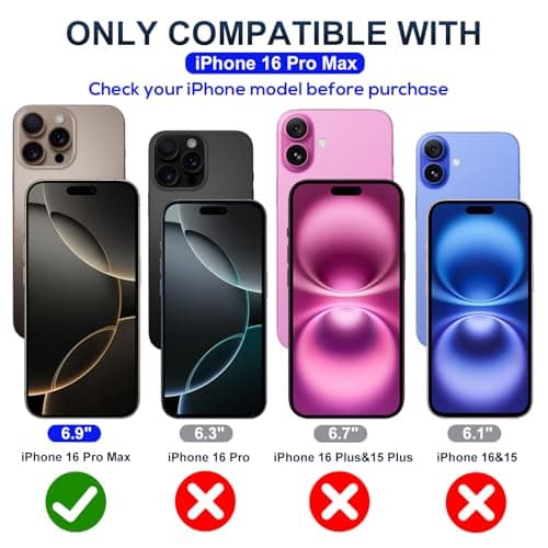 JESOHO Screen Protector for iPhone 16 Pro Max Blue Light Block,Military-Grade Shatterproof HD Tempered Glass with Easy Installation Tray,Touch Sensitive, 9H Hardness, Anti-Scratch,2 Pack - Thumbnail 2