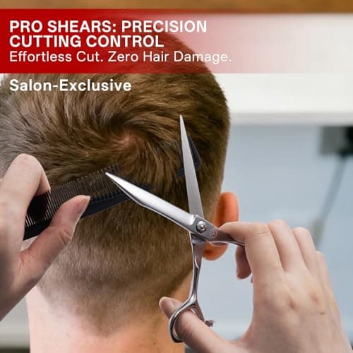 Professional Hair Cutting Scissors 6 Inch, VG10 Steel Convex Edge Barber Shears, Ergonomic Hair Scissors for Salon Professionals and Home Use - Thumbnail 2