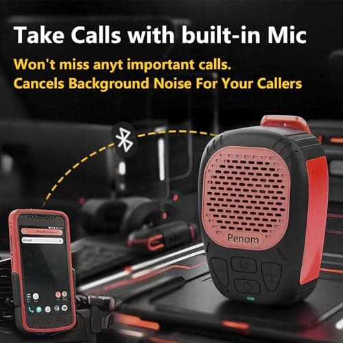 Wearable Bluetooth Speaker, Water-Resistant Portable Speaker Bluetooth (Non-Magnetic) Built in Mic for Hands-Free/Call, Suitable for Indoor & Outdoor Use Update Version (Orange) - Thumbnail 4