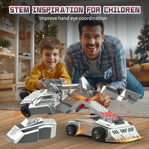 Cetuai Remote Control Battle Robots, 2-Player RC Fighting Toys for Kids Wireless Fighting Robots STEM Toys 2.4 GHz Wireless Game Set Birthday Gifts for Boys and Girls Age 3+ (Grey) - Thumbnail 6