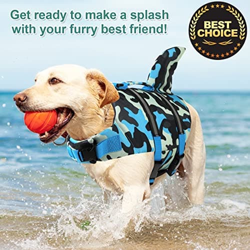 Fragralley Shark Dog Life Jacket, High Buoyancy with Tear-Resistant Nylon, Dog Float Vest for Swimming and Boating, Pet Life Preserver for Small Medium Large Dogs (PFD) - Thumbnail 6