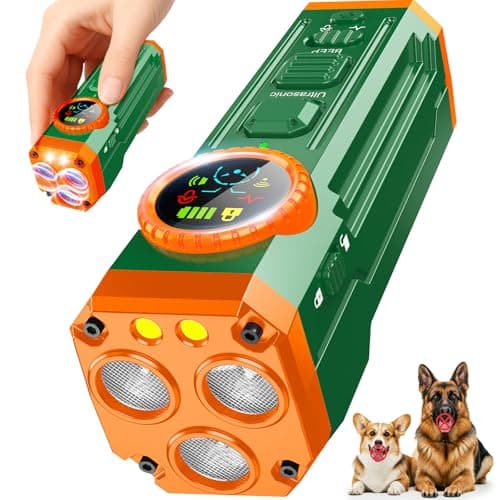 2026 Upgraded Smart Display Anti Barking Device for Dogs, 3X Dog Bark Deterrent Devices Bark Control with Screen & Flashlight, Rechargeable Dog Barking Silencer Portable for Indoor & Outdoor Use