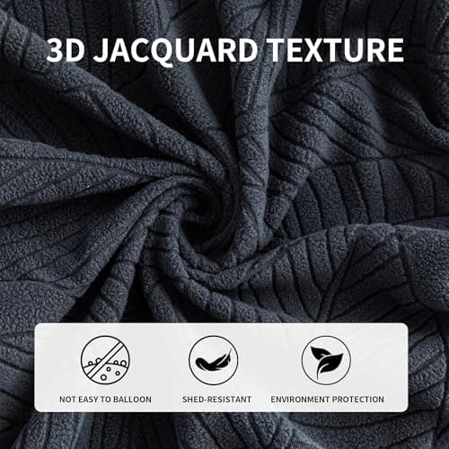 UWWGKK Stretch Couch Cover for Sectional Sofa - Multiple Patterns & Colors,Sofa Cover Design for L-Shaped Couches,Dark Grey Bjy Small Single Seat(1 Pcs) - Thumbnail 4