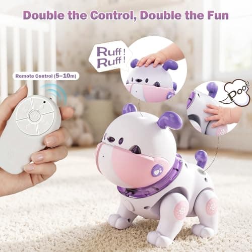 great dachong Baby Toys for 6-12 Months: Musical Crawling Dog Toy with Dancing, Recording & Lights, First Birthday Gift for Boys & Girls, Tummy Time Sensory Toy for Toddlers 1-3 - Thumbnail 6