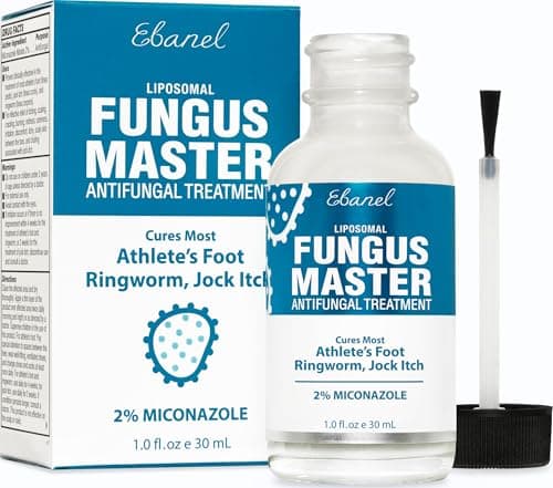 Ebanel Antifungal Cream Miconazole Athletes Foot Treatment, Cures Fungal Infection Leading to Nail Fungus, Jock Itch Cream with Undecylenic Acid, Tea Tree & Manuka Oil, Fast Itch Relief for Ringworm - Image 1